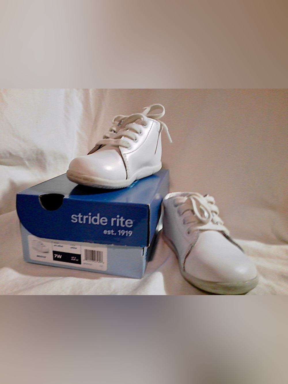 Stride Rite Kids White Lace Up Dress Shoes Size 7M